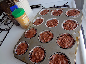 Dark Chocolate Peanut Butter Cupcakes