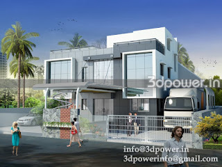 "3d rendering exterior industrial office"