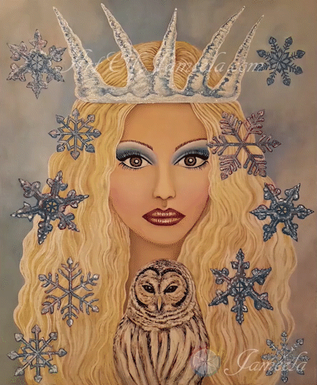 Painting titled Winter Goddess by Jameela
