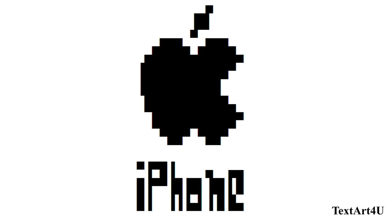 ASCII iPhone Logo | Copy Paste Art Apple Symbol | Cool ...