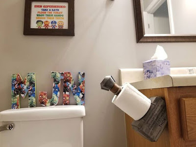 Thor’s Hammer Mjolnir Toilet Paper Holder, Marvel’s Toilet Paper Roll Stand Bathroom Accessories