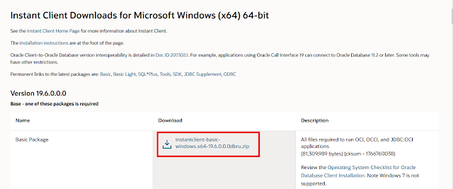 Cara Install Oracle Instant Client di Windows