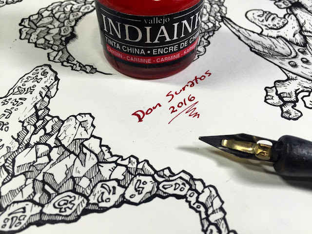 Dip Pen and Indian Ink Art photo