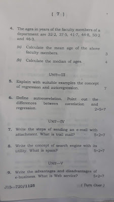 Assam University question Paper 6th sem