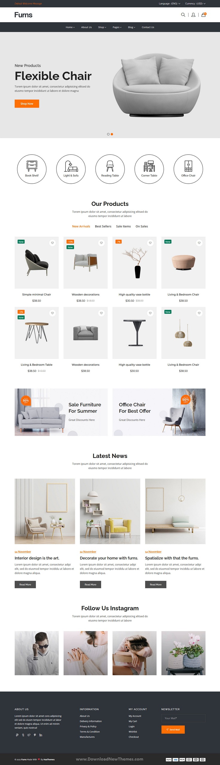 Furniture eCommerce Bootstrap Template