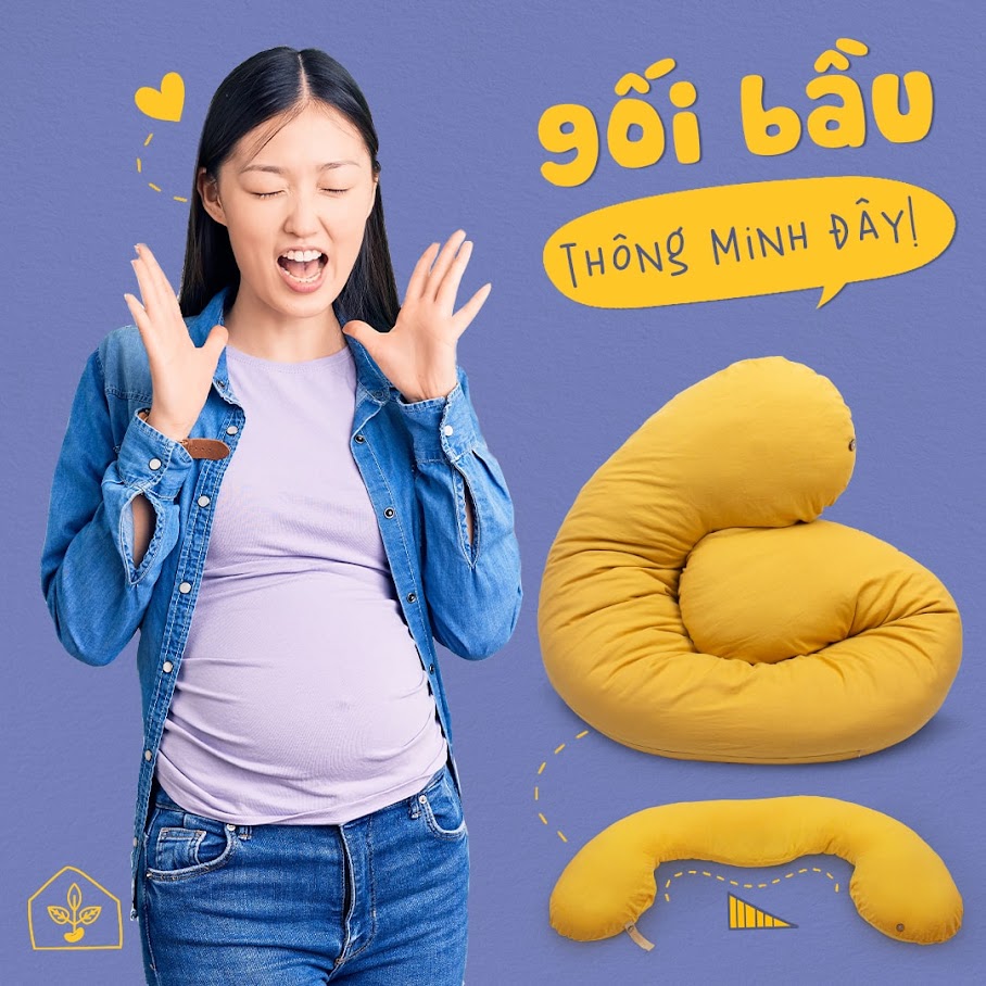 [A159] 7 cách sử dụng gối cho bà bầu - Gối bầu đậu khuyết