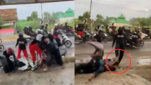 Brutal! Gerombolan Pesilat di Tuban Keroyok Sejoli dan Tendang Kepala Perempuan