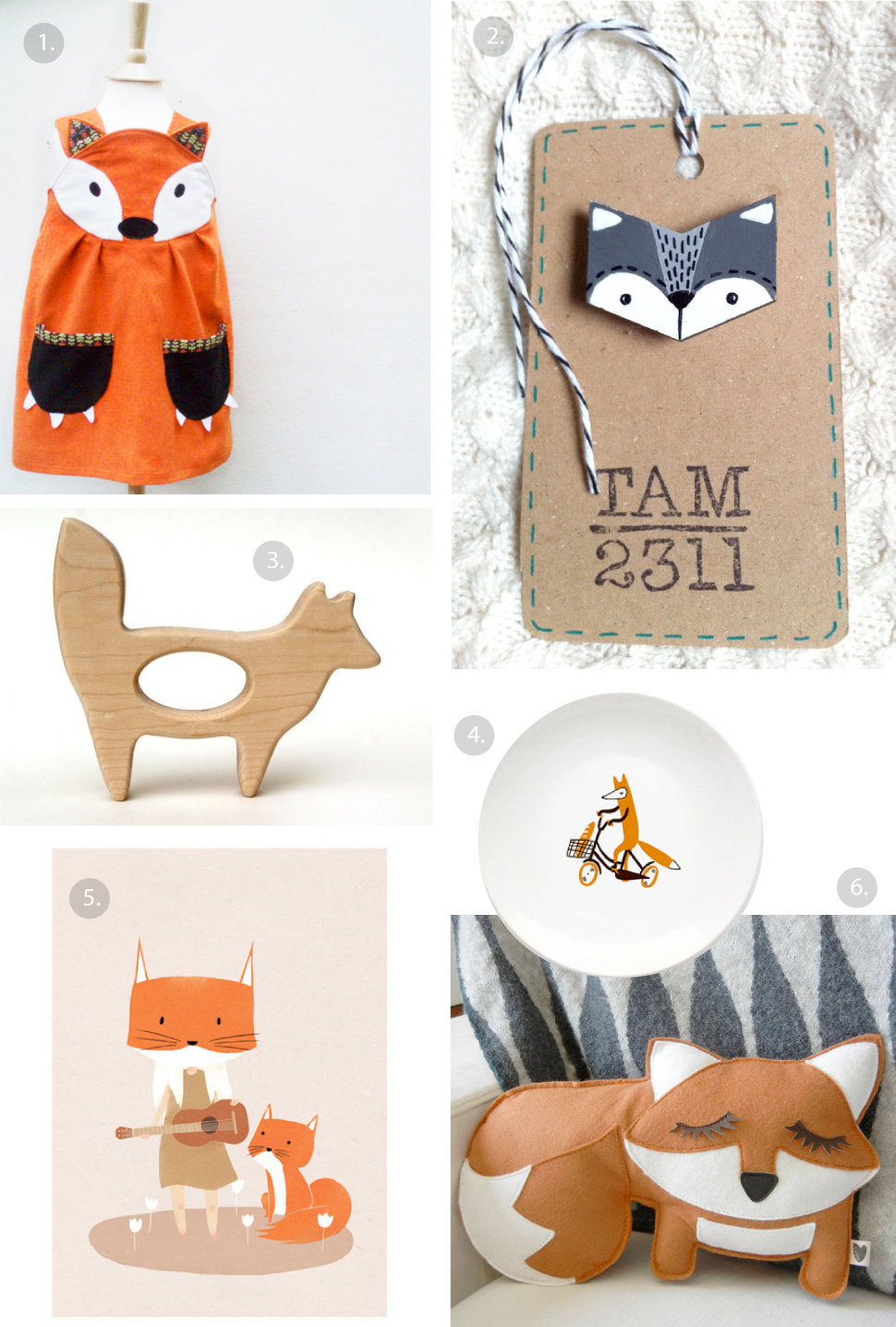 cute fox accessories from etsy