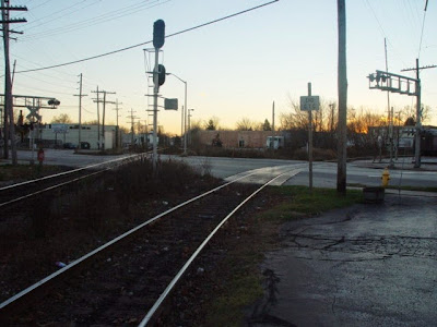 Wisconsin & Southern and Wisconsin Central Rail Lines at the Milwaukee & Madison Railroad Depot in Waukesha, Wisconsin, on November 19, 2001