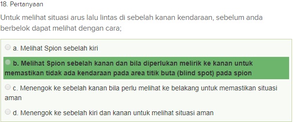 Contoh Soal Ujian teori SIM A dgn Kunci Jawaban Oktober 2018