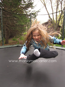 outdoor trampoline jumps