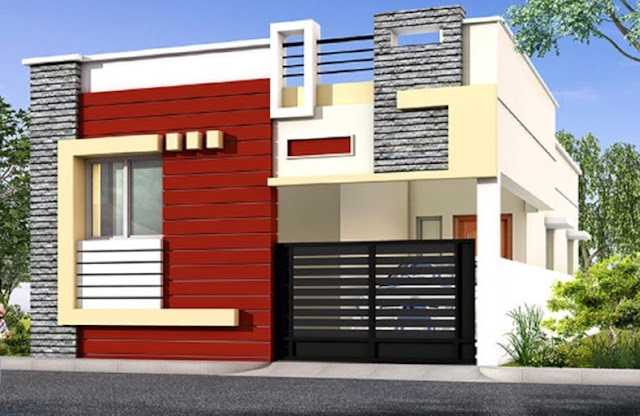 village normal house front elevation designs