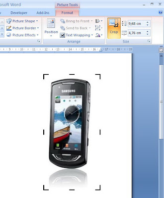 crop an image in microsoft word 2010