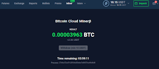 Cryptocurrency exchange with Bitcoin cloud mining