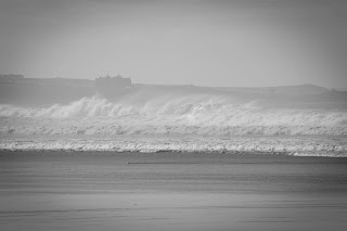 Massive waves at watergate bay. Cornwall
