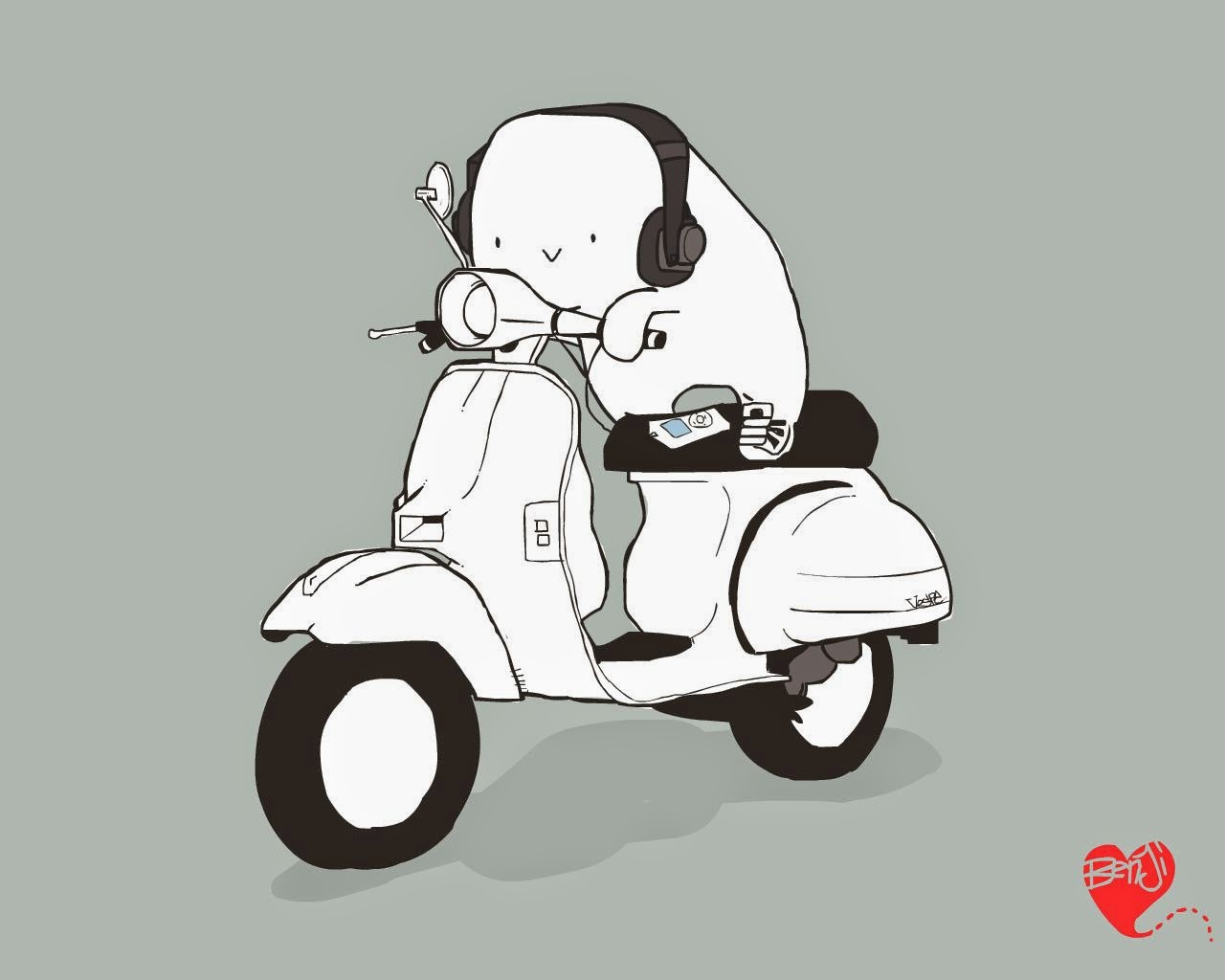  Vespa  Cartoon Vector HD  Wallpaper  lifewiththespins