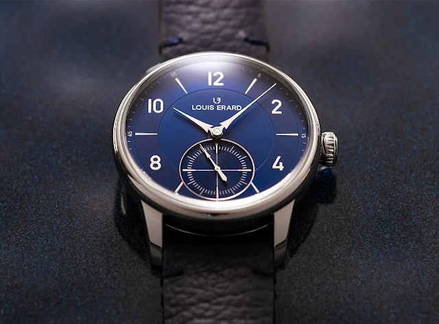 Louis Erard Excellence Petite Seconde in midnight blue