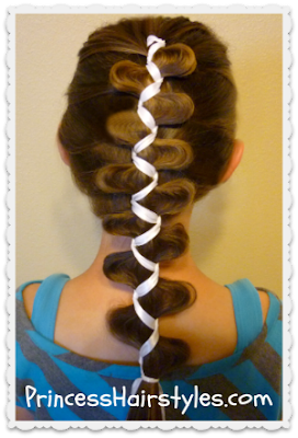 Unique french ribbon braid, princesshairstyles.com