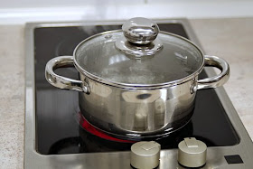 Pot of soup on the stove