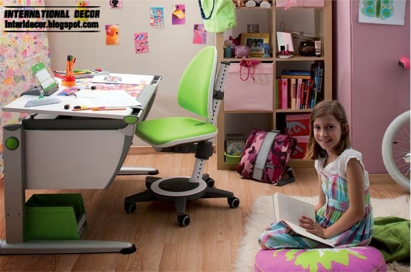 childrens desk and green chair, childrens table designs