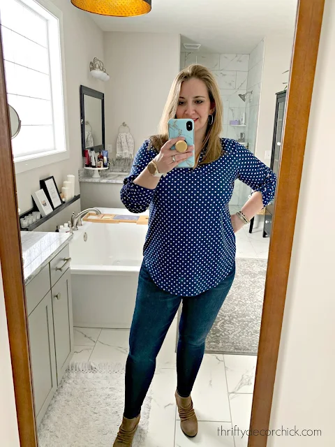 polka dot Henley Amazon find