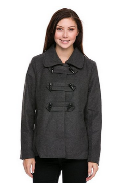 Women's Double Breasted Toggle Button Peacoat