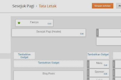 Cara menambah widget blog