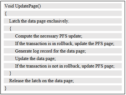 Method to update a Data Page