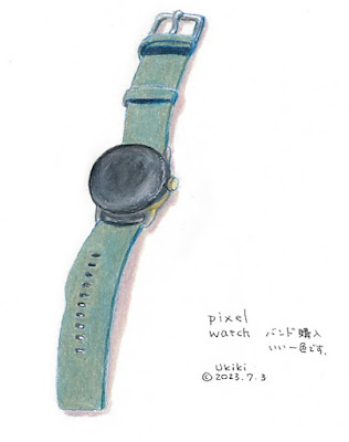 Pixel watchの新しい革バンド