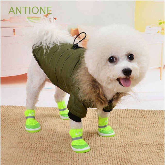 [ antione.vn ] ANTIONE Thicken Dog Coat Cotton Hoodie Dog Clothes Windproof Winter Clothing Dogs Puppy Soft Puppy Outfits/Multicolor