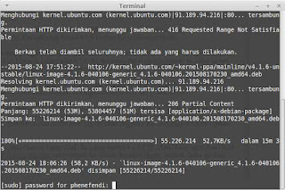 Cara Download dan Install Linux Kernel 4.1.6 LTS pada Ubuntu atau Linux Mint, terminal linux