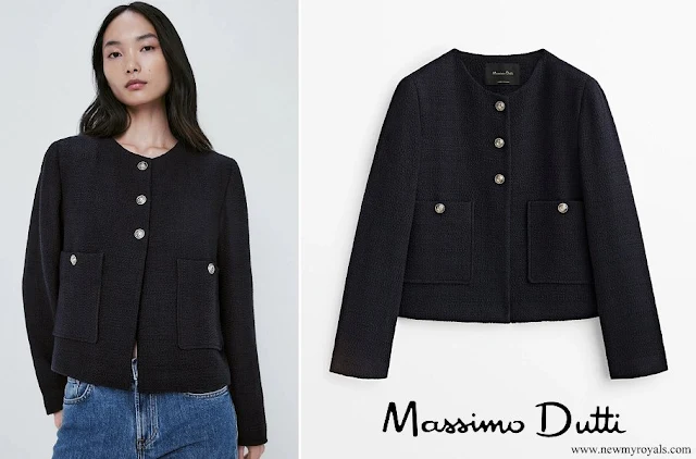 Crown Princess Victoria wore Massimo Dutti Cropped Jacket