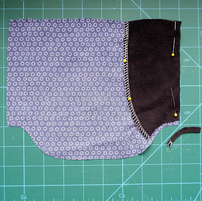 Step 1: Sew the pocket facing to the pocket bag