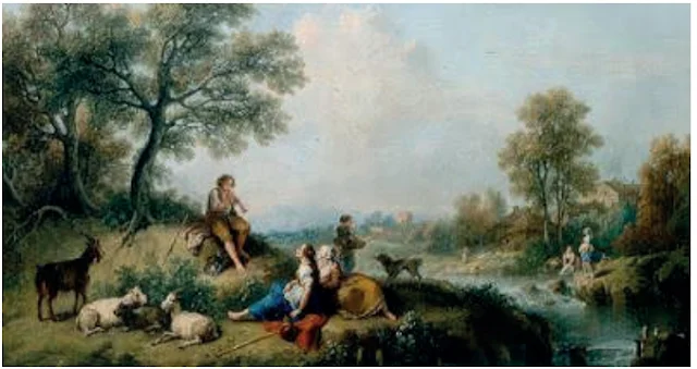 ZUCARELLI, Francesco. "Uma cena pastoral" (1750).