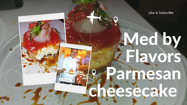 Med by Flavors restaurant in Courtyard by Marriott Paramaribo their Parmesan cheesecake"