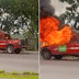 VÍDEO: Motorista escapa da morte ao sair de carro em chamas no Distrito Industrial em Manaus