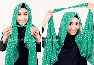 Cara Memakai Hijab Pashmina Chiffon Praktis  Sampul Remaja