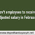 Gov't employees to receive adjusted salary in February