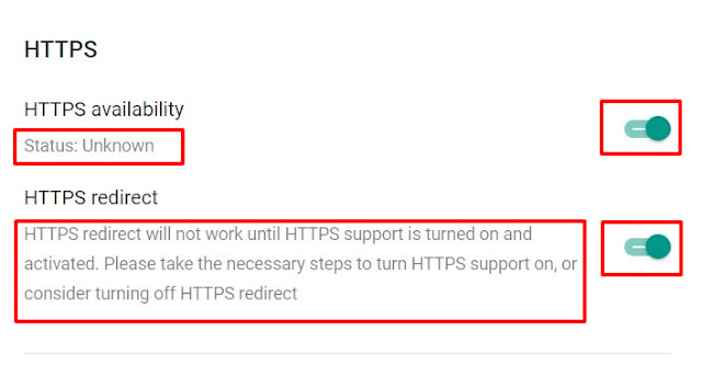 Enabling the HTTPS properties of the blog