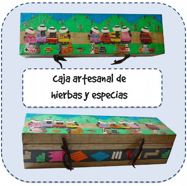 Caja artesanal de hierbas y especias argentina