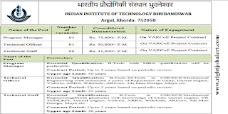 Program Manager/Technical Officer/Technical Staff BTech MTech MBA Job Vacancies