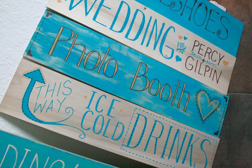 Handmade Wedding Signs Favors Fan Programs Readings and Vows