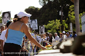 Peregrinación por la conmemoración del Día de las Víctimas del Terrorismo de Estado, realizada en el cementerio de Colón, en La Habana, Cuba, el 6 de octubre de 2014. 