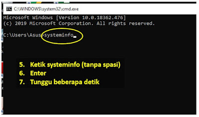 cara cek spesifikasi laptop di cmd - step 2