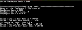 Payroll management system project C++ source code ouput