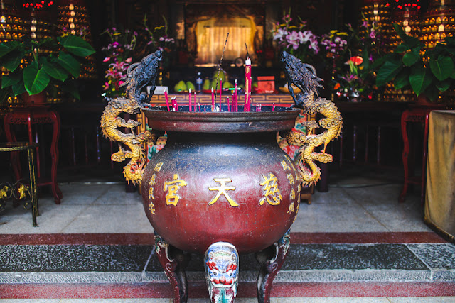 incense burning at the temple |  Beipu, Taiwan