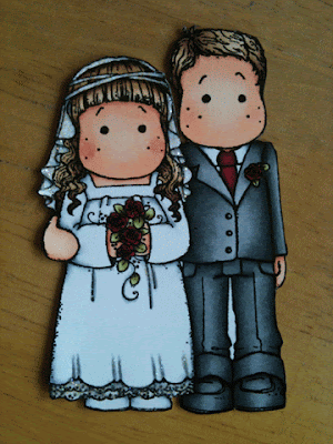 Magnolia Stamps Wedding; Copic Coloring