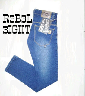 Celana Jeans Pria Skinny Biru Langit