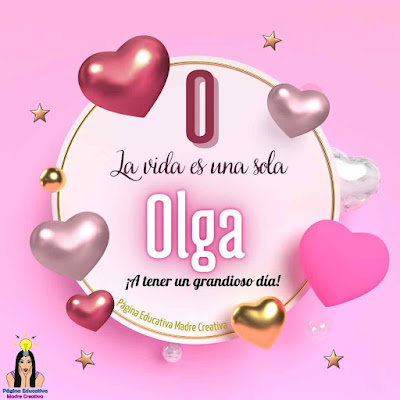 Solapin Nombre Olga para imprimir gratis - Nombre para descargar