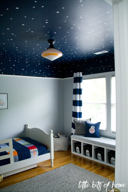dark blue star ceiling